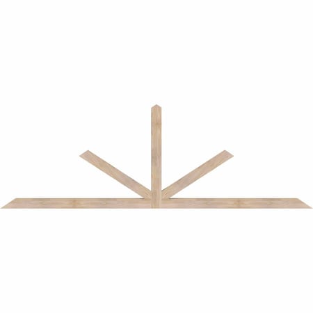 Ekena Millwork Saratoga Smooth Timber Gable Bracket, Douglas Fir, 108"W x 36"H x 3 1/2"D x 3 1/2"F, 8/12 Pitch GBW108X36X0404SAR00SDF